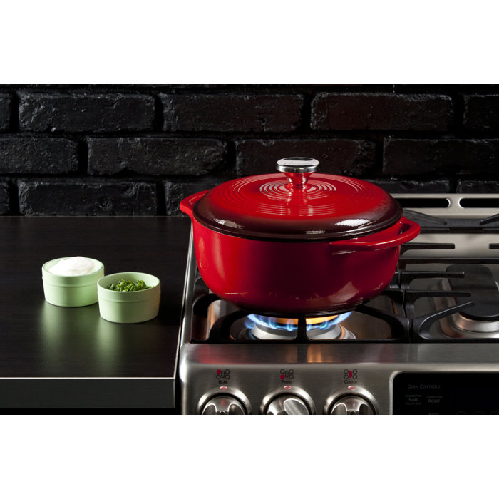 Lodge Enameled Cast Iron Dutch Oven & Reviews Wayfair